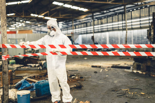 Professional Sewage Cleanup technician working in Felton, CA